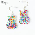 Thaya Animal Dinosaur Bookshelf Acrylic Earrings
