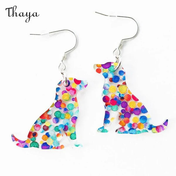 Thaya Animal Dinosaur Bookshelf Acrylic Earrings