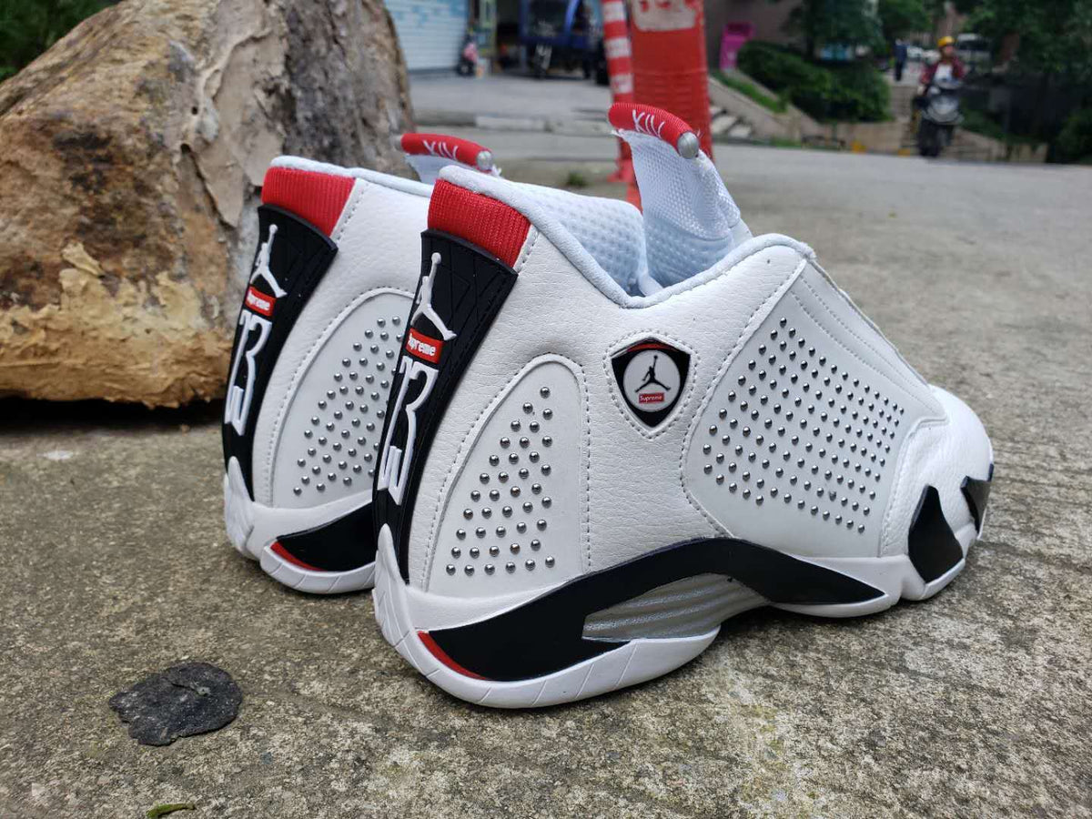 Air Jordan 14 Supreme-Style Sneakers in Black and Blue