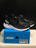 HOKA Clifton 8 Running Shoes, Black and White
