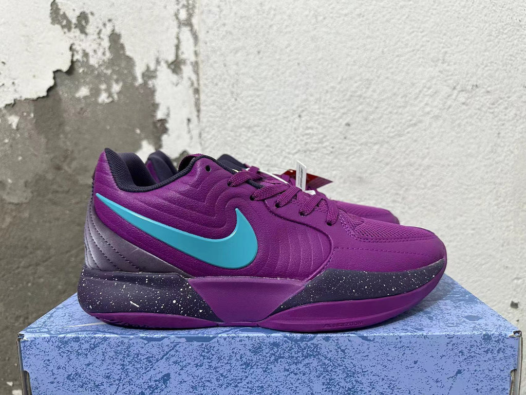Nike Basketball Shoes in Purple with Turquoise Swoosh