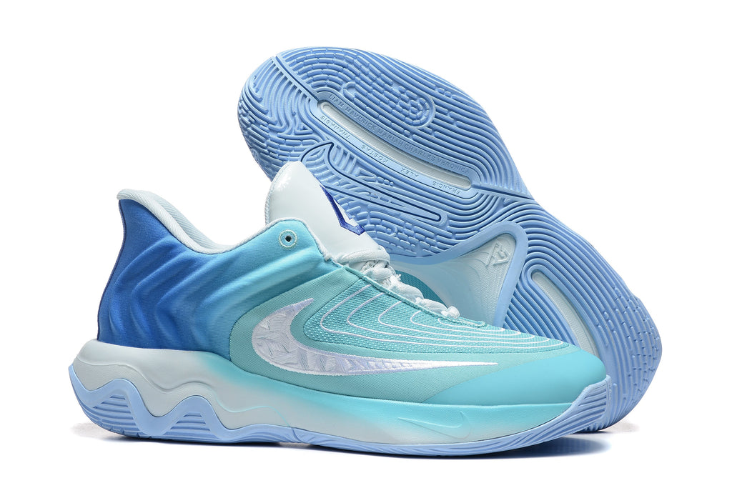Nike Basketball Shoes in Aqua Blue and White, Style 885-6