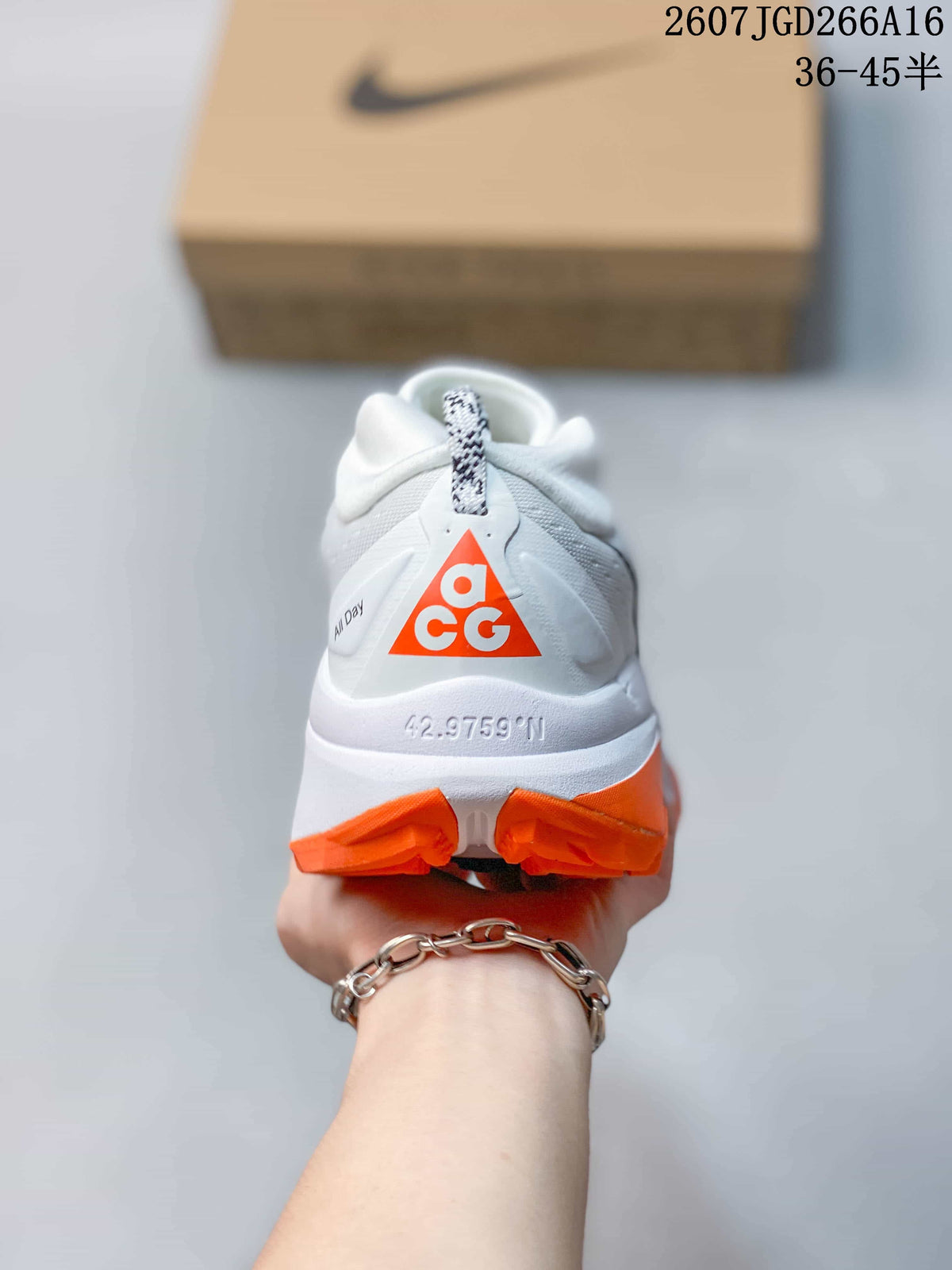 Nike ACG Zegama Trail Running Shoes White Orange