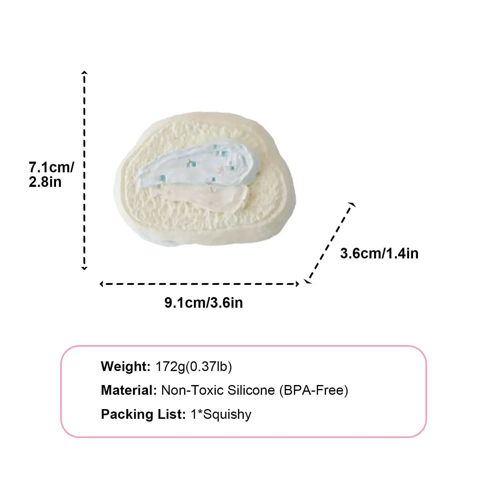 Sea Salt Toast Handmade Taba Squishy Fidget Toy 🍞
