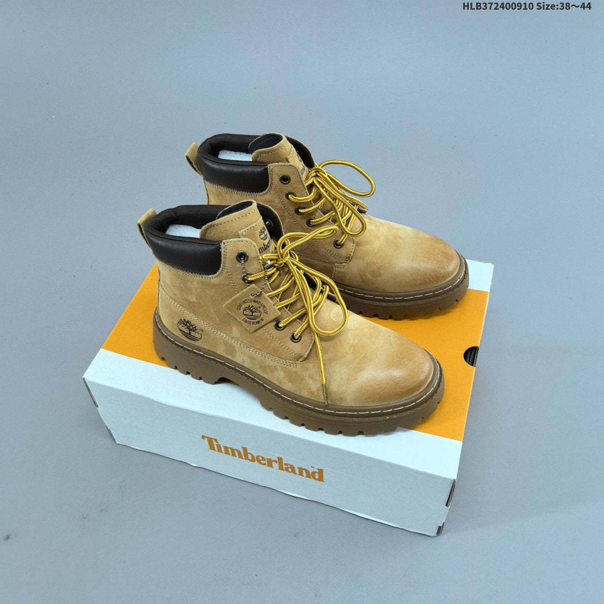 Timberland Mid-Top Lace-Up Boots in Wheat and Taupe