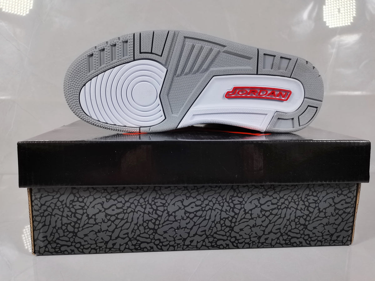 Jordan Air Jordan 3 Retro White Grey Orange Sneakers
