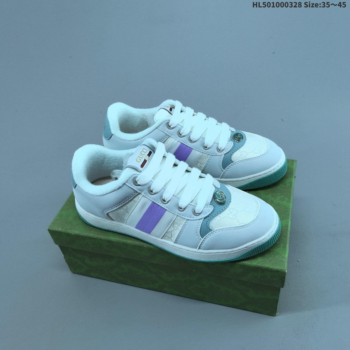 Gucci Distressed Screener Low-Top Sneakers