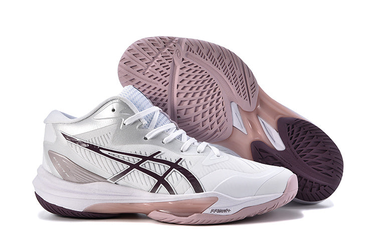 ASICS Sky Elite FF MT 3 White Watershed Rose Volleyball Shoes