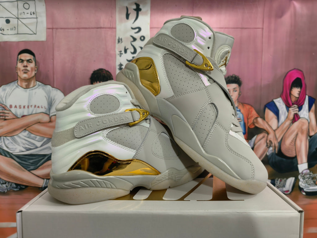 Jordan Air Jordan 8 Champagne Gold High-Top Sneakers