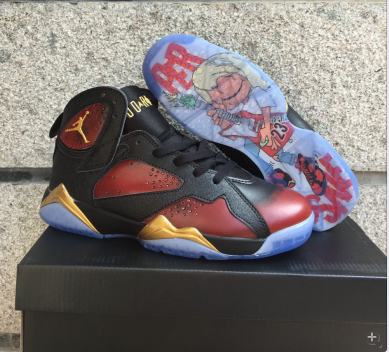Jordan Air Jordan 7 Sneakers Black Red Gold