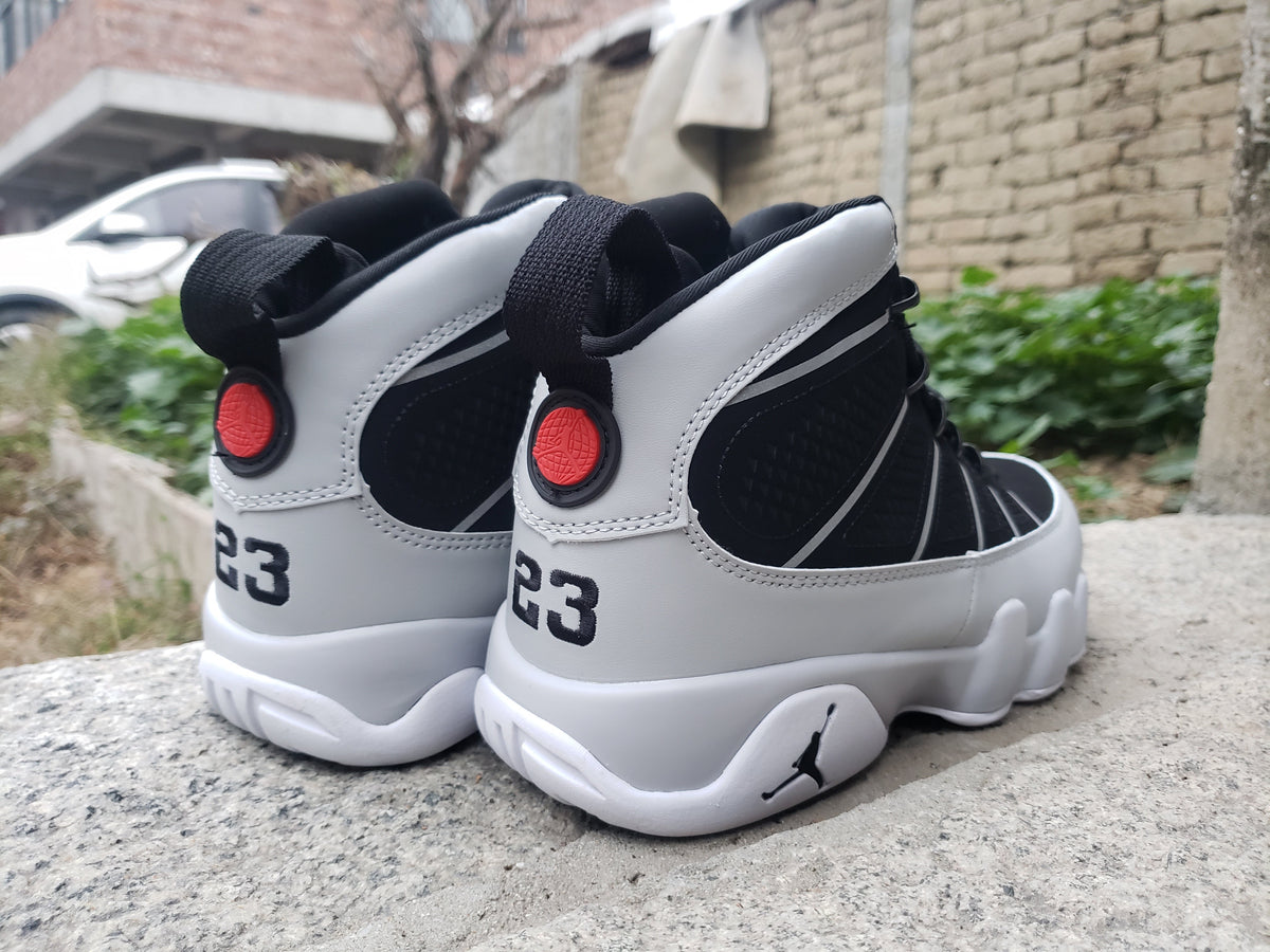 Jordan Air Jordan 9 Black Grey Silver High-Top Sneakers