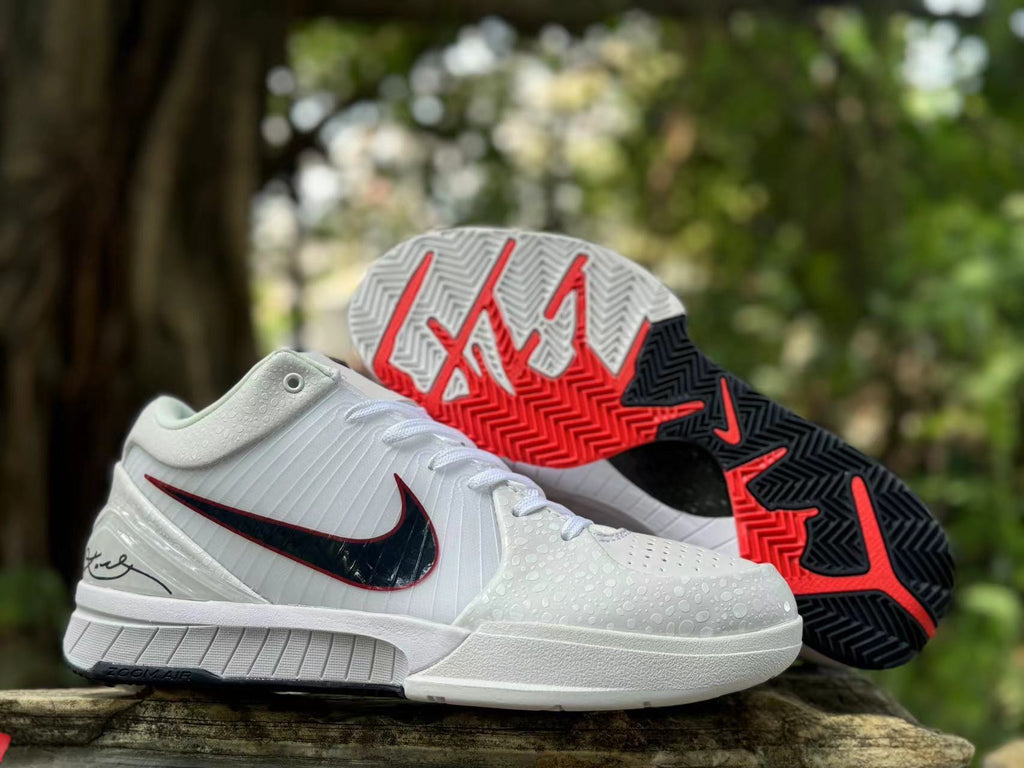 Nike Kobe 4 Basketball Shoes – White Paris Olympics Home Colorway