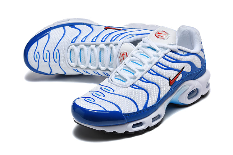 Nike Air Max Plus White and Royal Blue Sneakers DM032 107