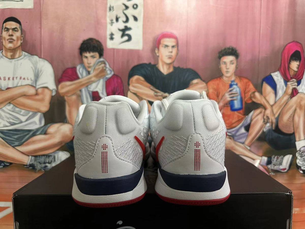 Nike White and Red Basketball Shoes