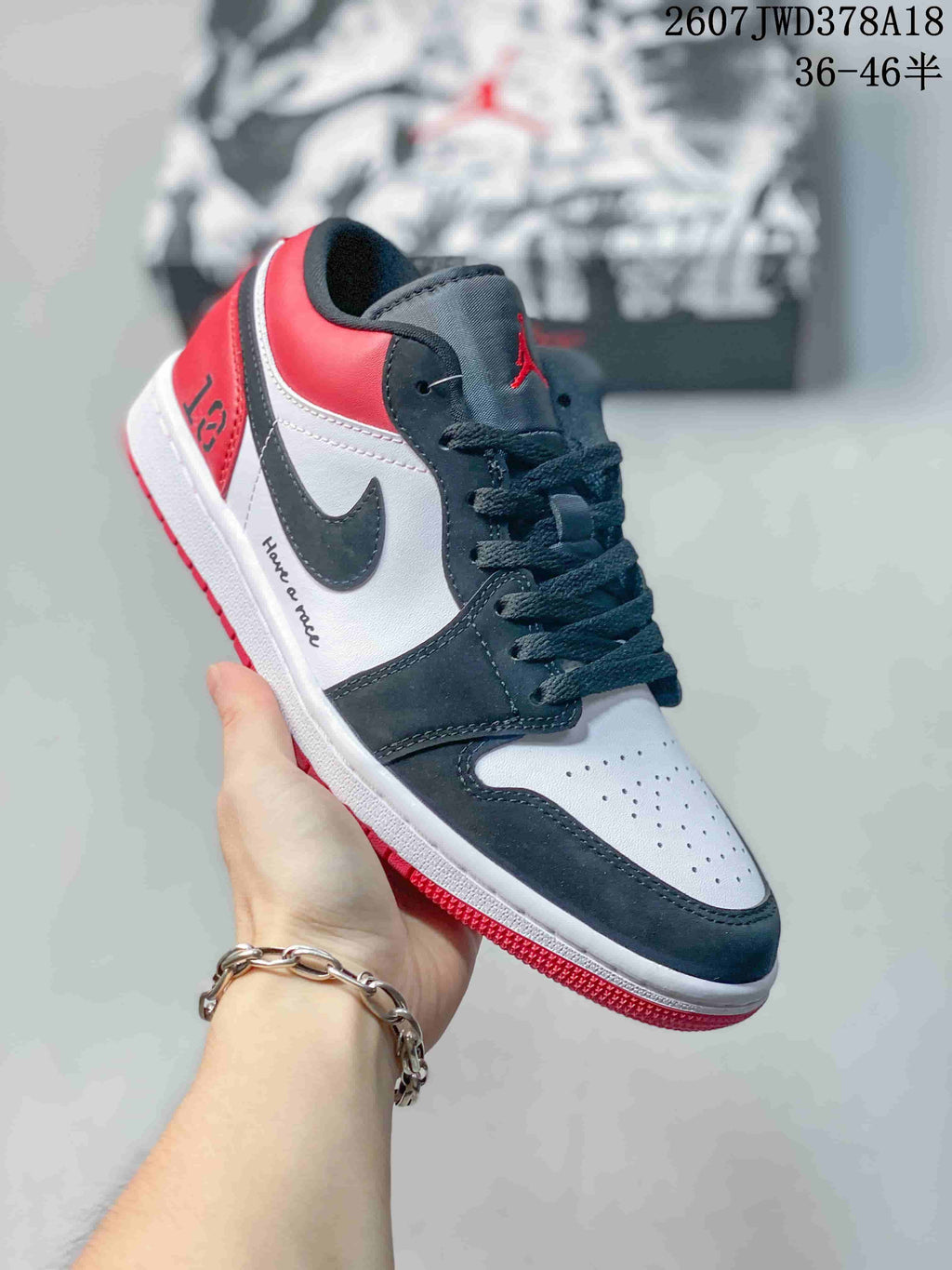 Jordan Air Jordan 1 Low Sneakers Black White Red