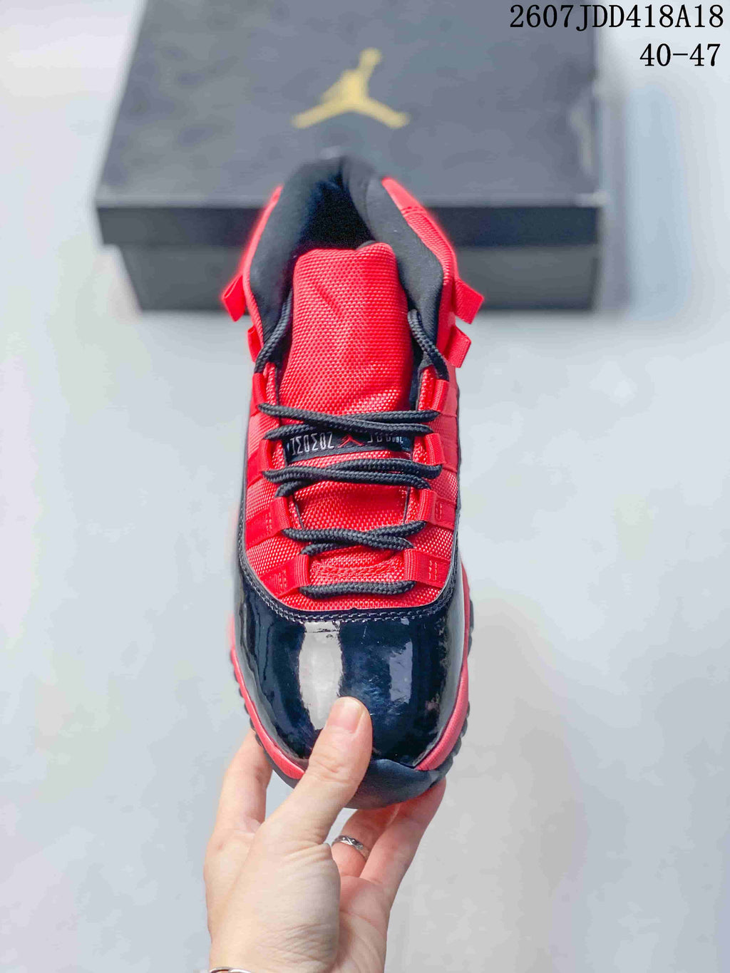 Jordan Air Jordan 11 Retro High-Top Sneakers Black Red 2607JDD418A18