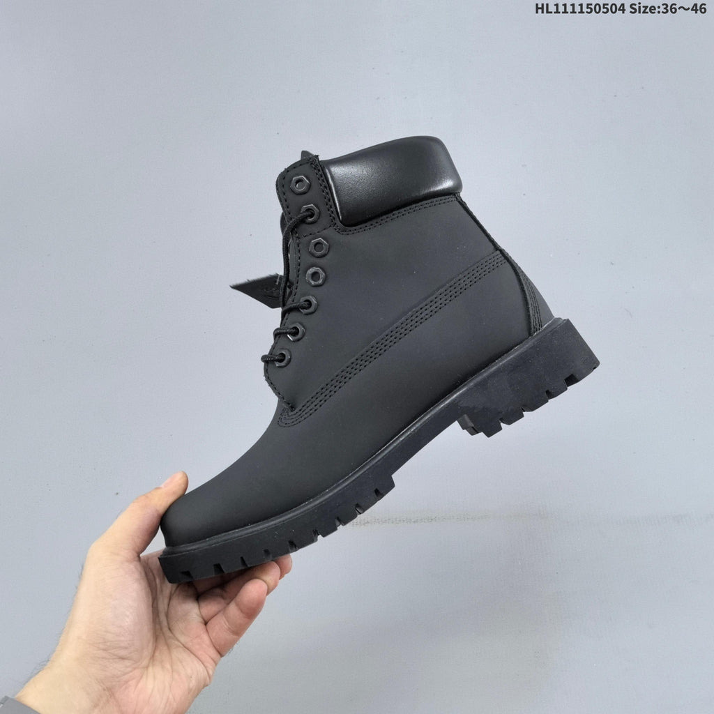 Timberland Black 6-Inch Lace-Up Boots