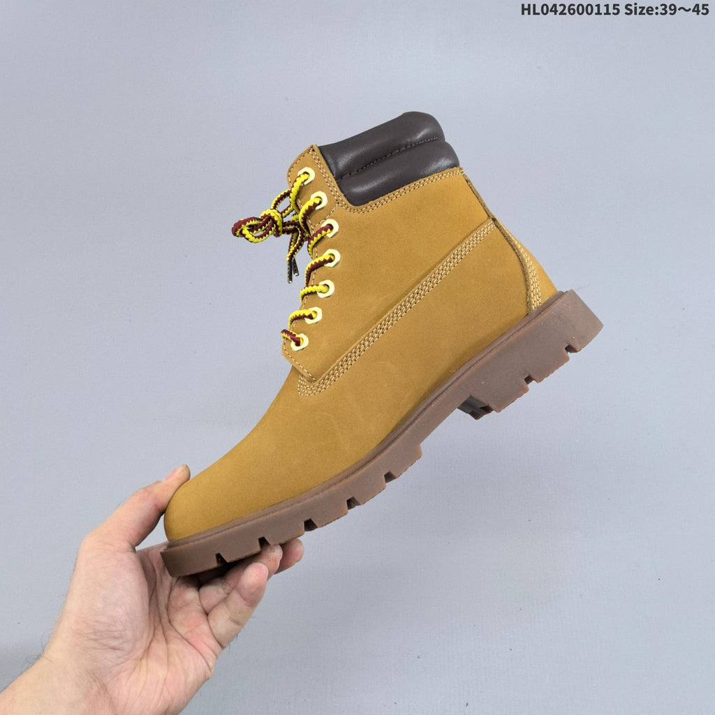 Timberland 6-Inch Style Lace-Up Boots, Wheat and Brown