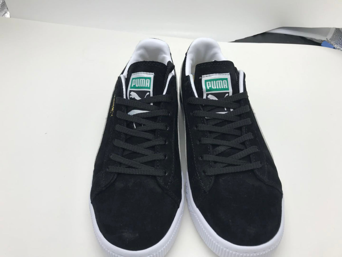 Puma Suede Black and White Low-Top Sneakers