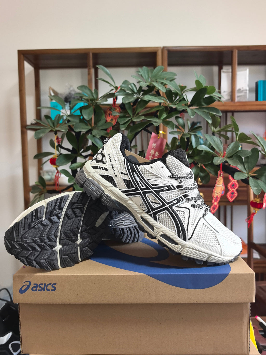 ASICS K13 Sneakers in Ivory and Black