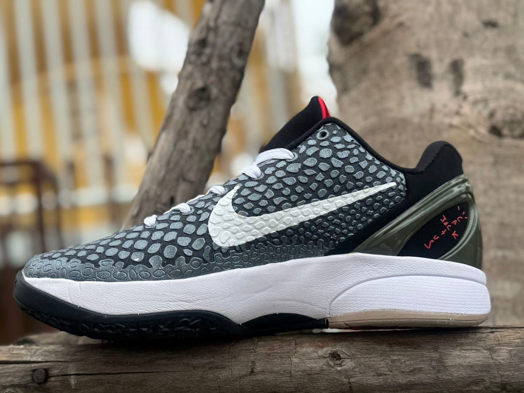Nike Kobe 6 Basketball Shoes Black White Red