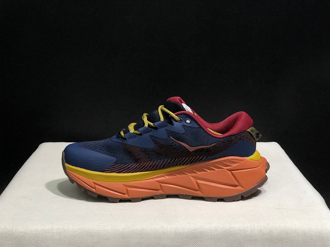HOKA Skyline Float X Trail Sneakers Navy Orange