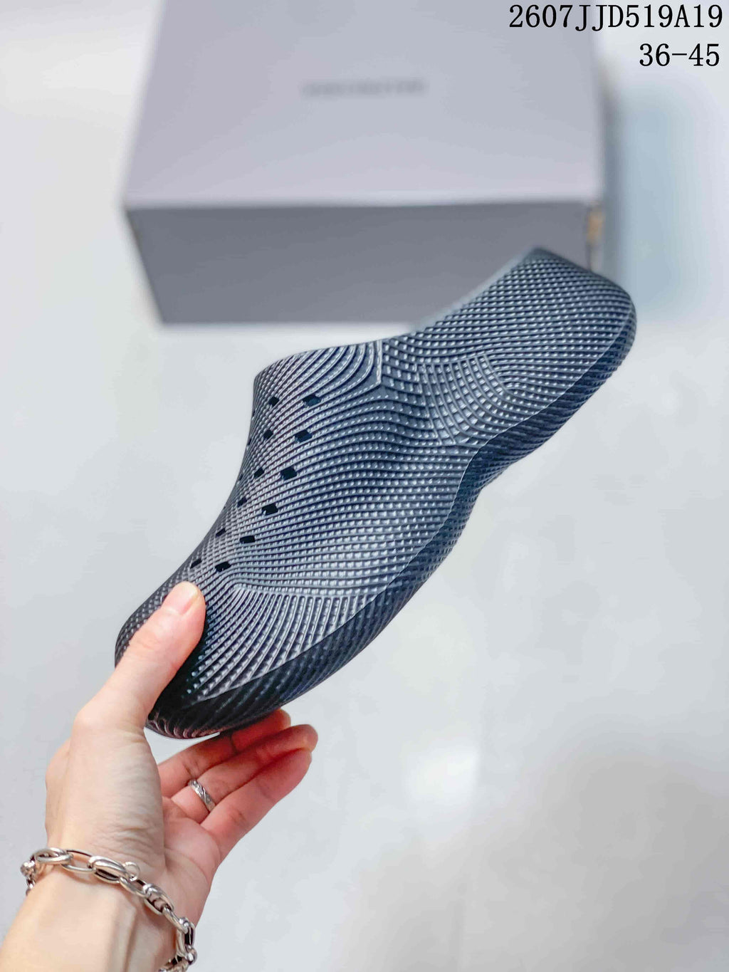 Men's Gray Perforated Slip-On Clogs 2607JJD519A19