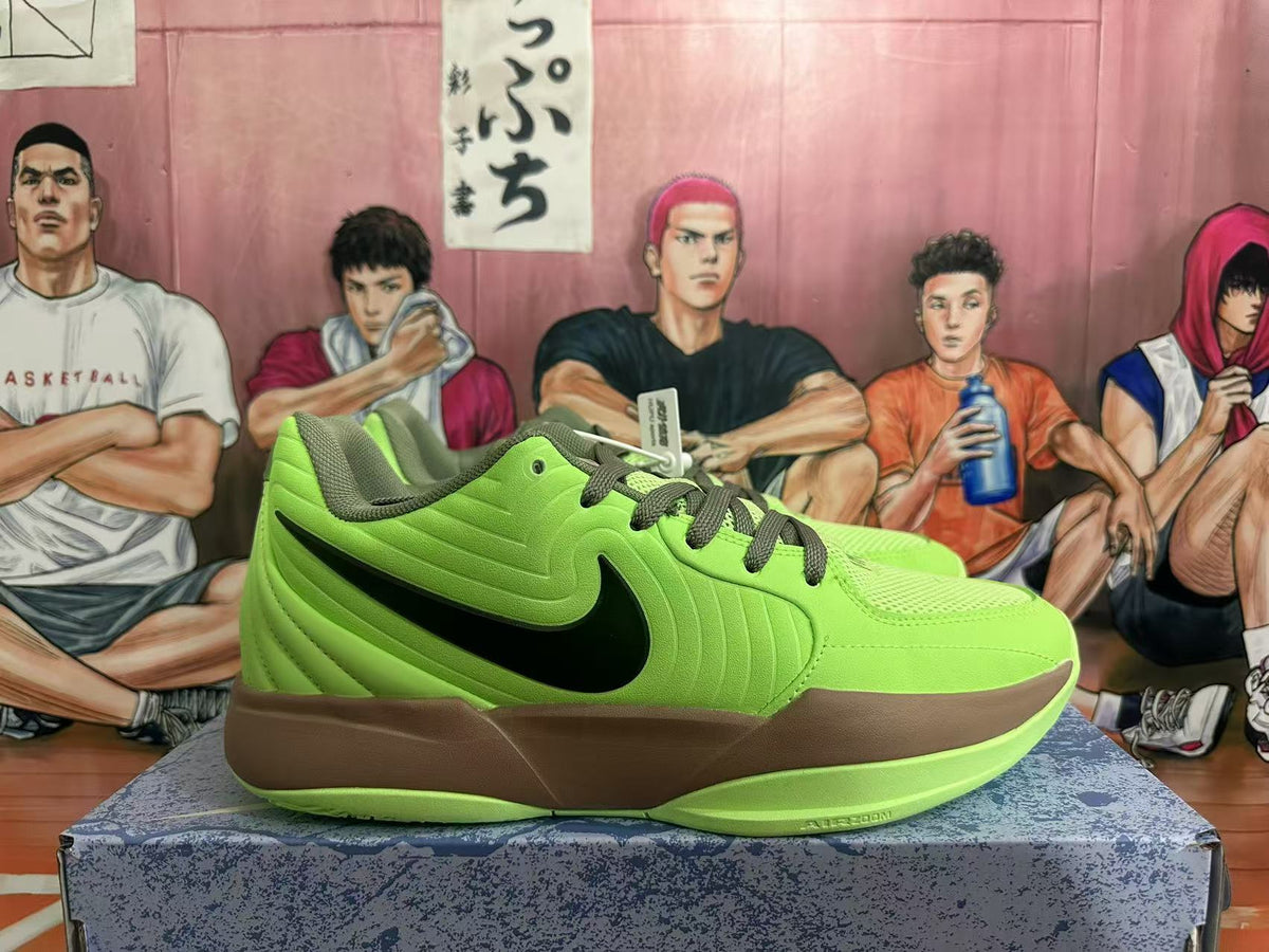 Nike Basketball Shoes in Green and Brown