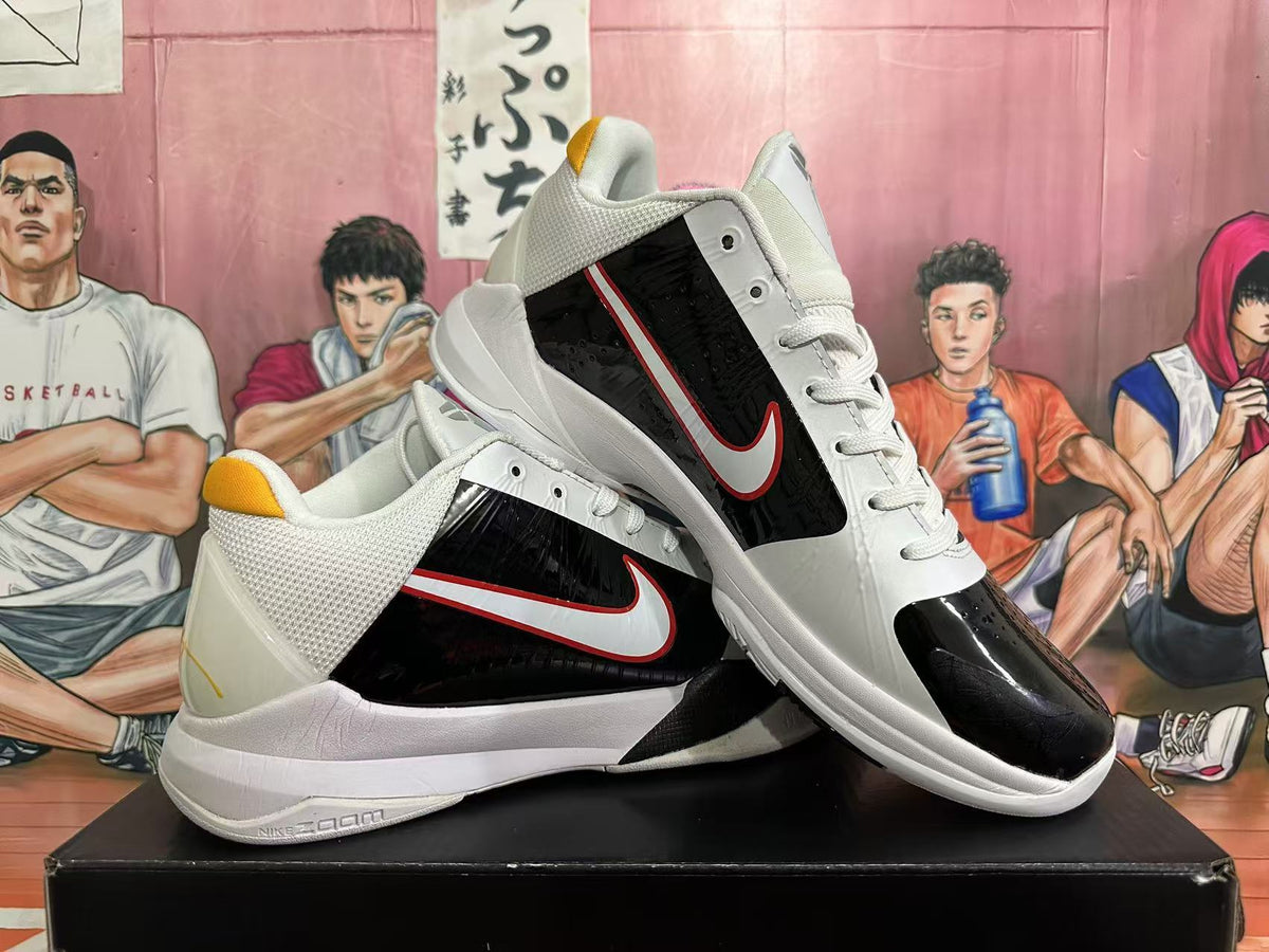 Nike Kobe 5 Basketball Shoes Black White Red