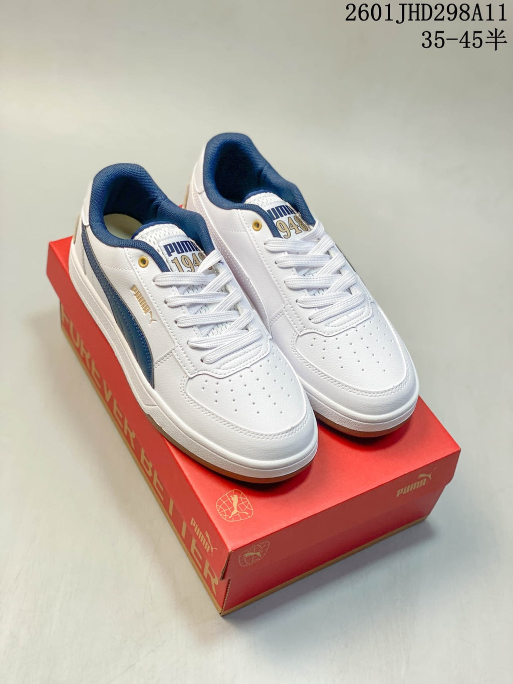 Puma Caven 2.0 Low-Top Sneakers Red and White/Navy