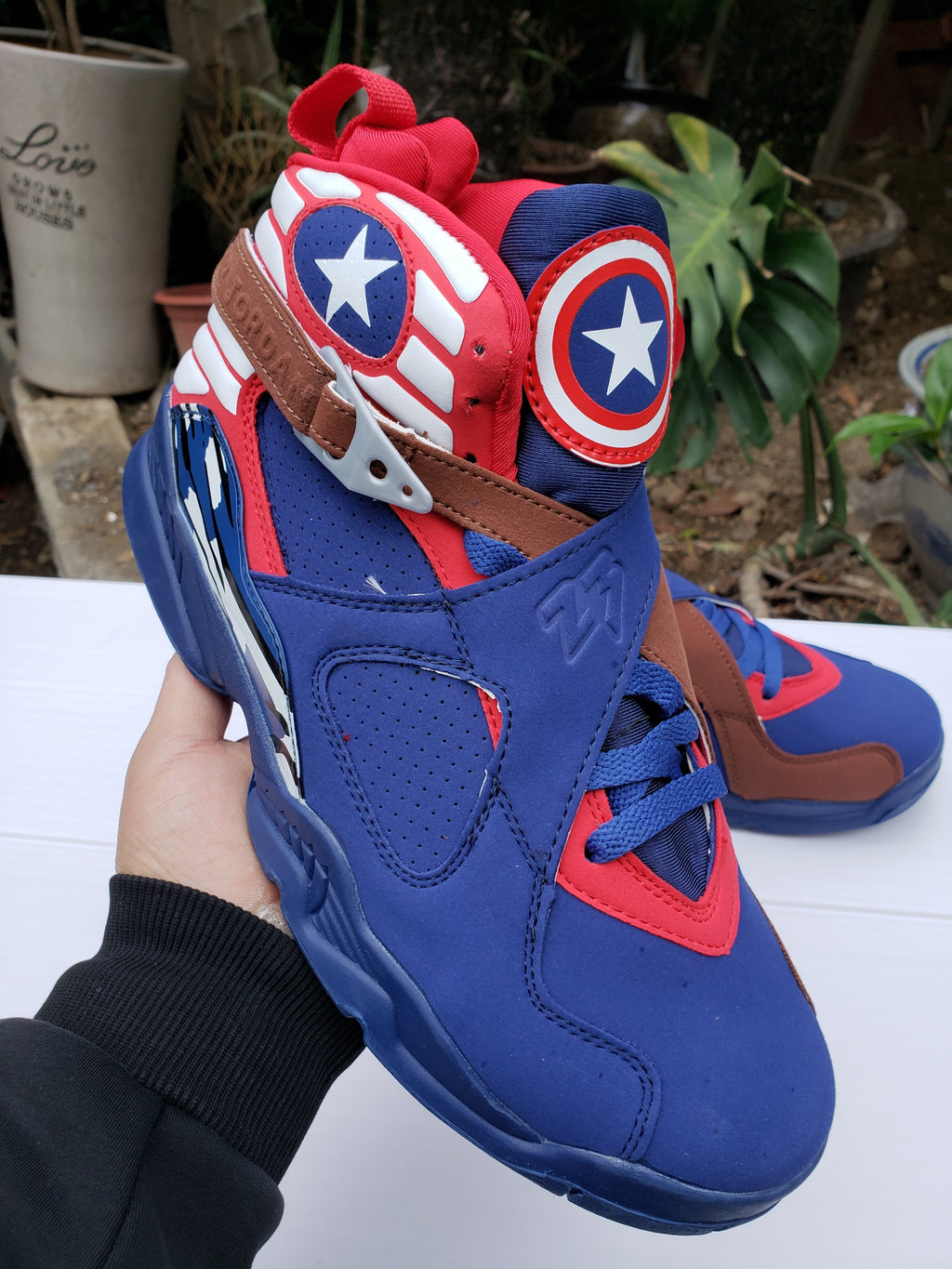 Jordan Air Jordan 8 High-Top Sneakers in Blue