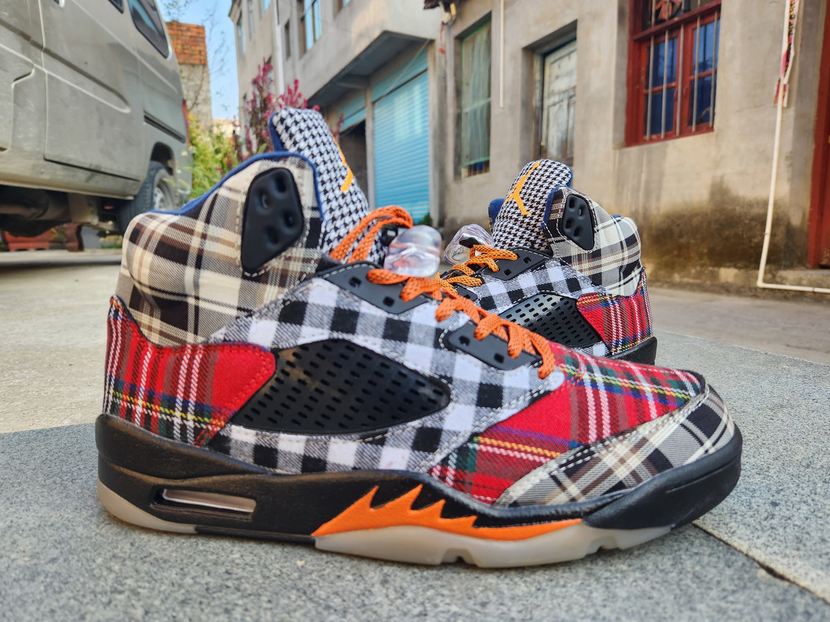 Air Jordan 5 Plaid High-Top Sneakers