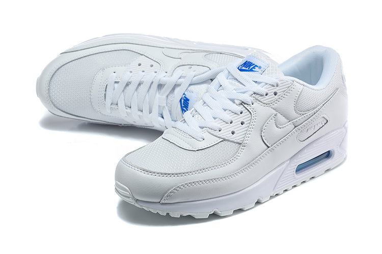 Nike Air Max 90 Sneakers in White and Blue