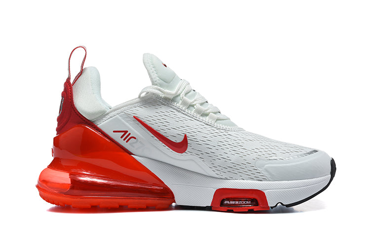 Nike Air Max 270 White and Red Sneakers