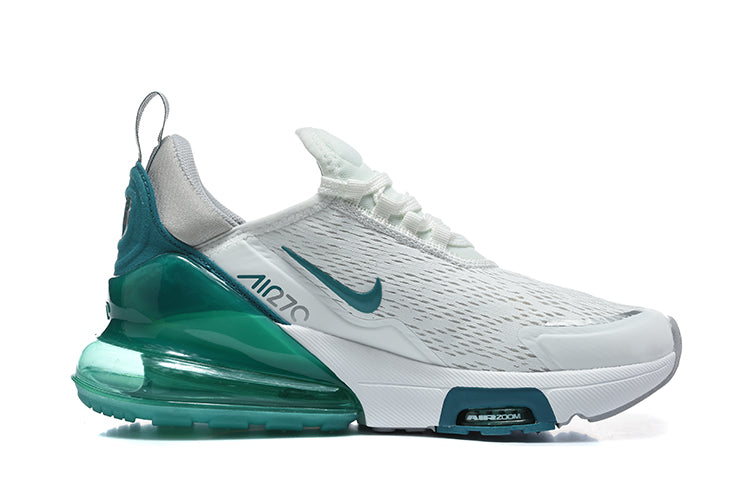 Nike Air Max 270 White and Green Sneakers