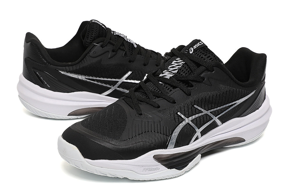 ASICS Black and White Court Sneakers