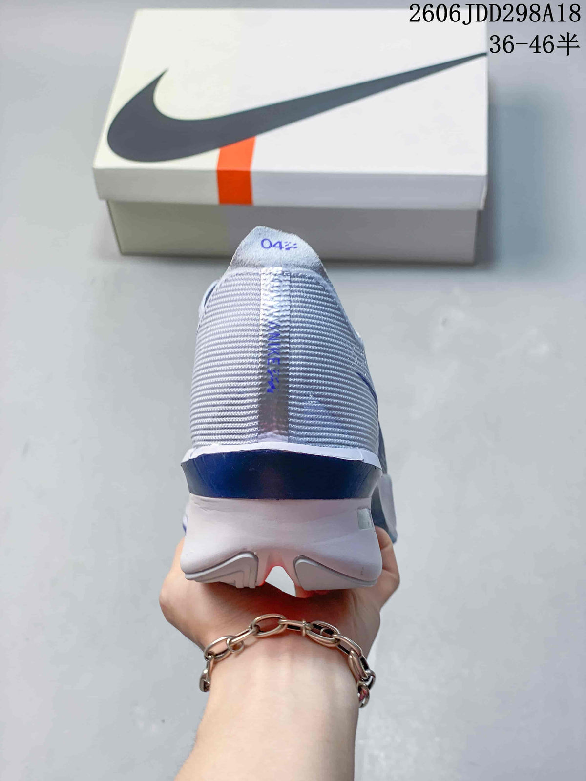 Nike ZoomX Vaporfly NEXT% 4 Road Racing Sneakers White Blue