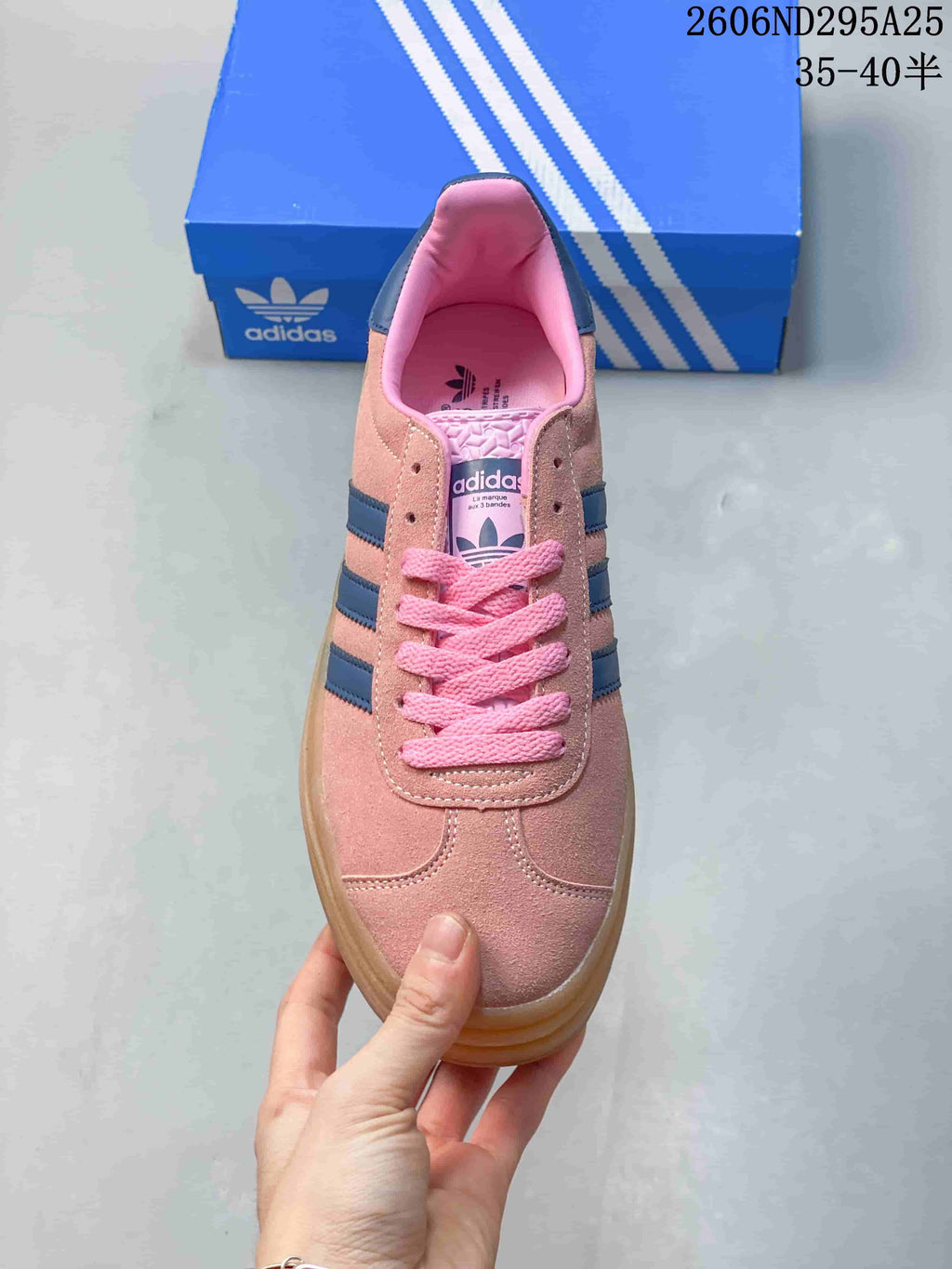adidas Gazelle Bold W Sneakers Pink Navy Gum Sole