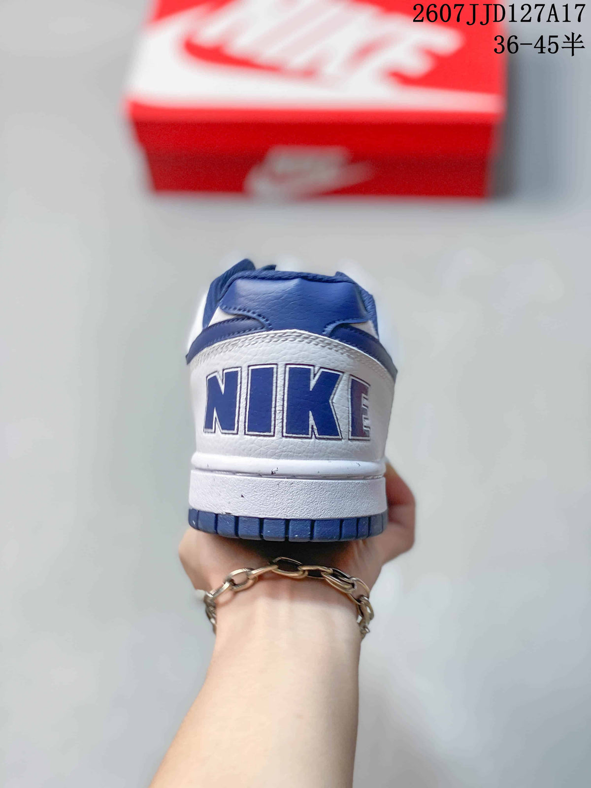 Nike SB Dunk Low Pro White Navy Sneakers 2607JJD127A17