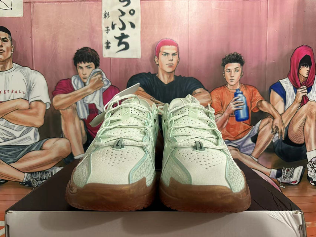 Nike ZoomX Basketball Shoes in Pale Green with Gum Sole