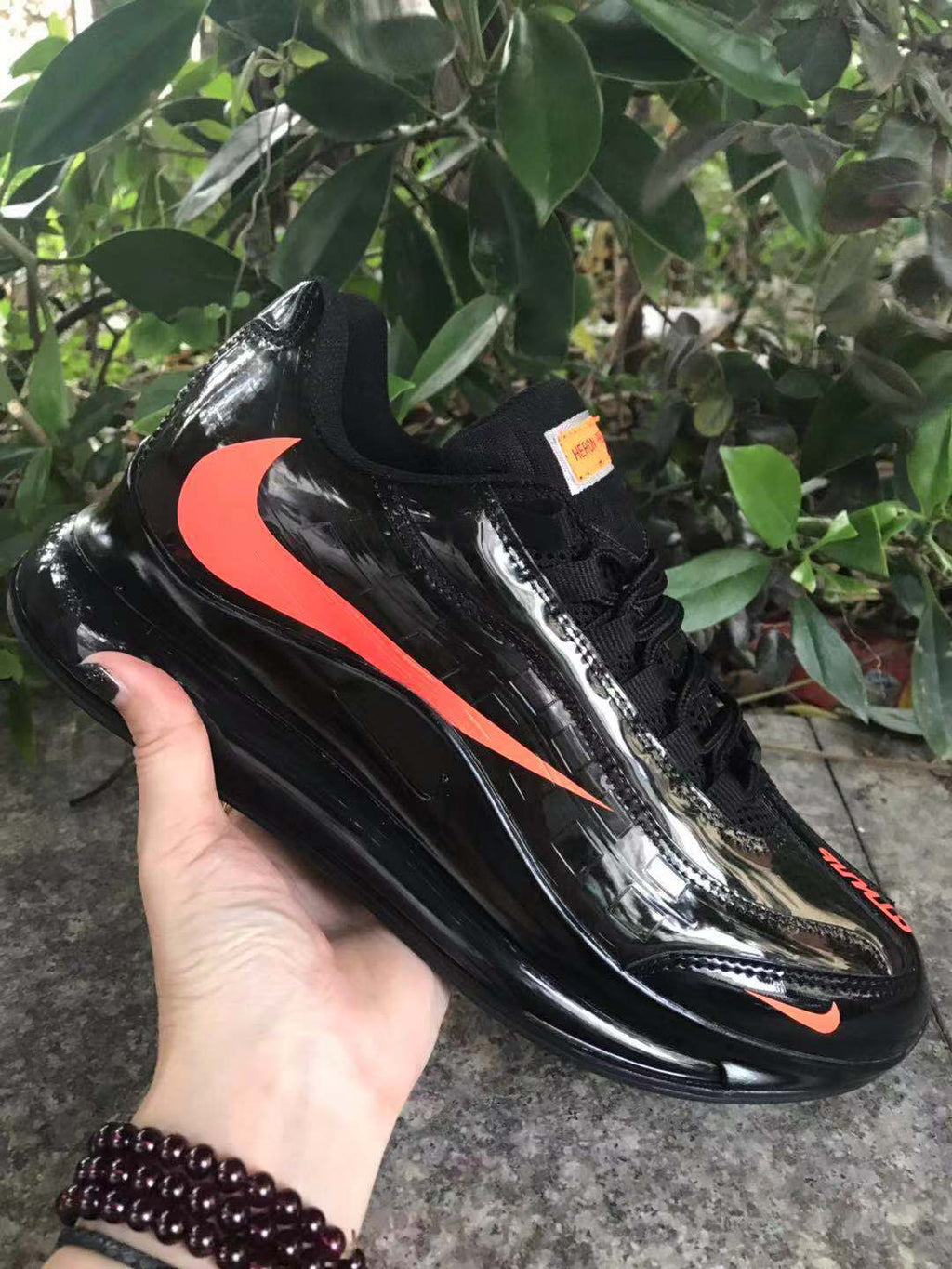 Nike Air Max 720 Sneakers Black and Bright Orange