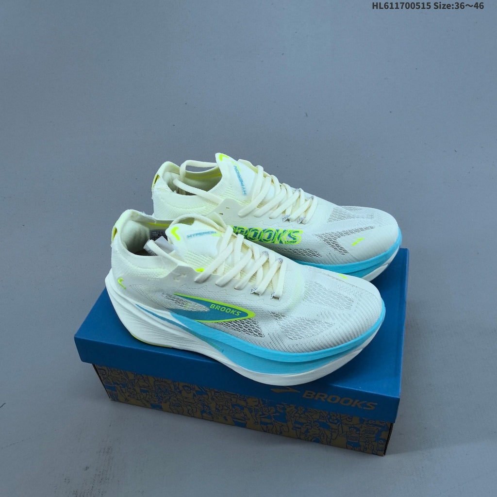 Brooks Hyperion Max 3 Running Shoes, White and Blue
