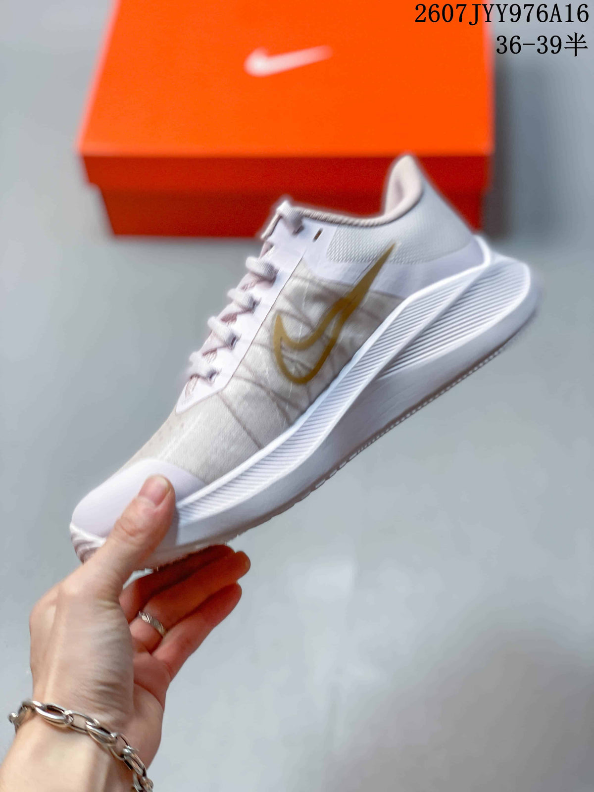 Nike Zoom Winflo 8 Women's Running Sneakers White Gold