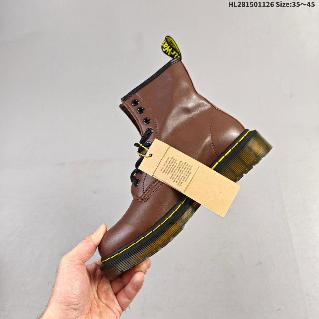 Dr. Martens 1461 Brown Lace-Up Platform Boots