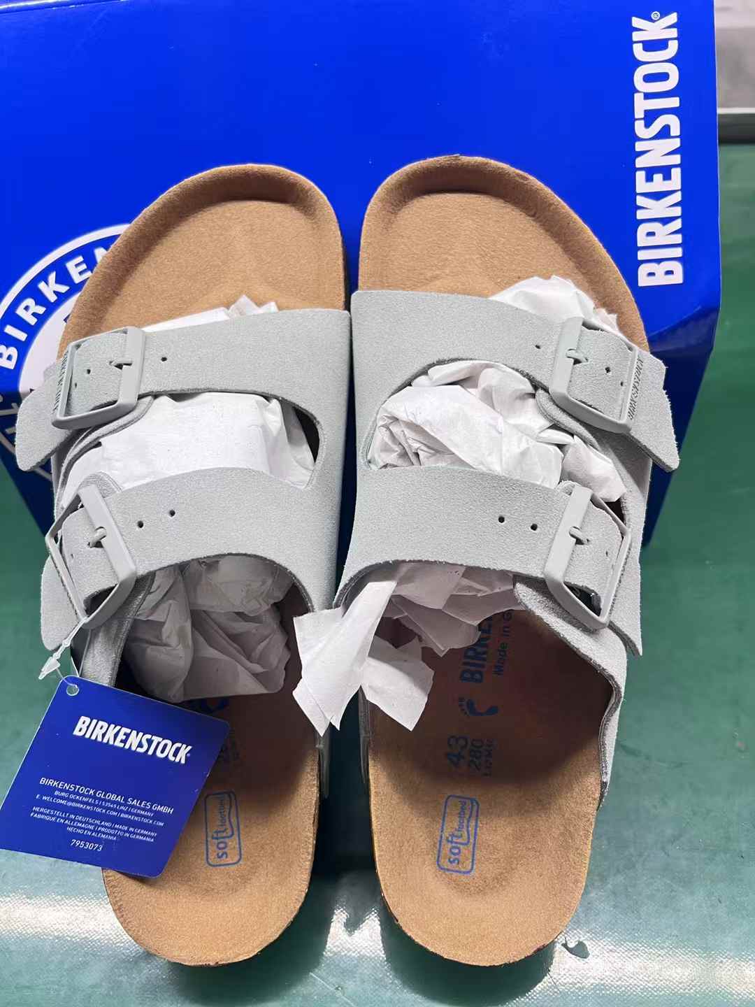 Birkenstock Arizona Suede Two-Strap Sandals