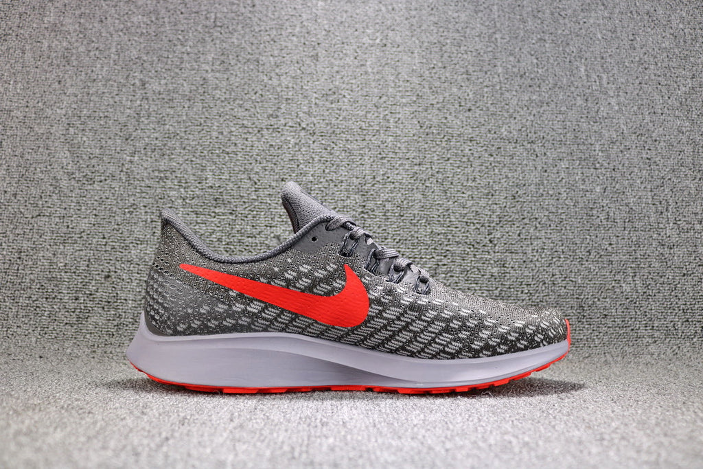 Nike Air Zoom Pegasus 35 Running Shoes, Grey/Crimson 942851-006