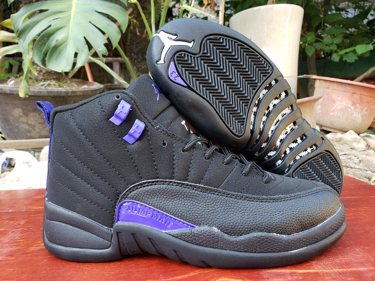 Air Jordan 12 High-Top Sneakers in Red/Black or Black/Purple