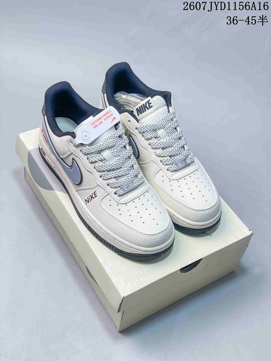 Nike Air Force 1 '07 Low White Grey Black Sneakers