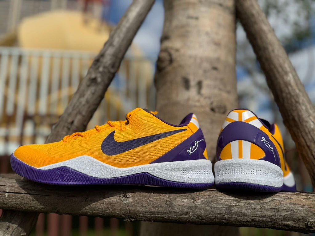 Nike Kobe 8 LSU Basketball Shoes in Gold and Purple