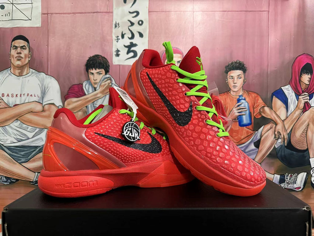 Nike Kobe 6 Protro Basketball Shoes Red Green